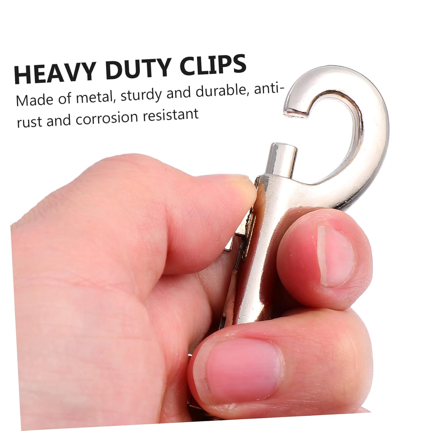 4 Pcs Heavy Duty Double Ended Snap Hook Clips Sturdy Metal Bolt Clips for Keychains Bags and Outdoor Use