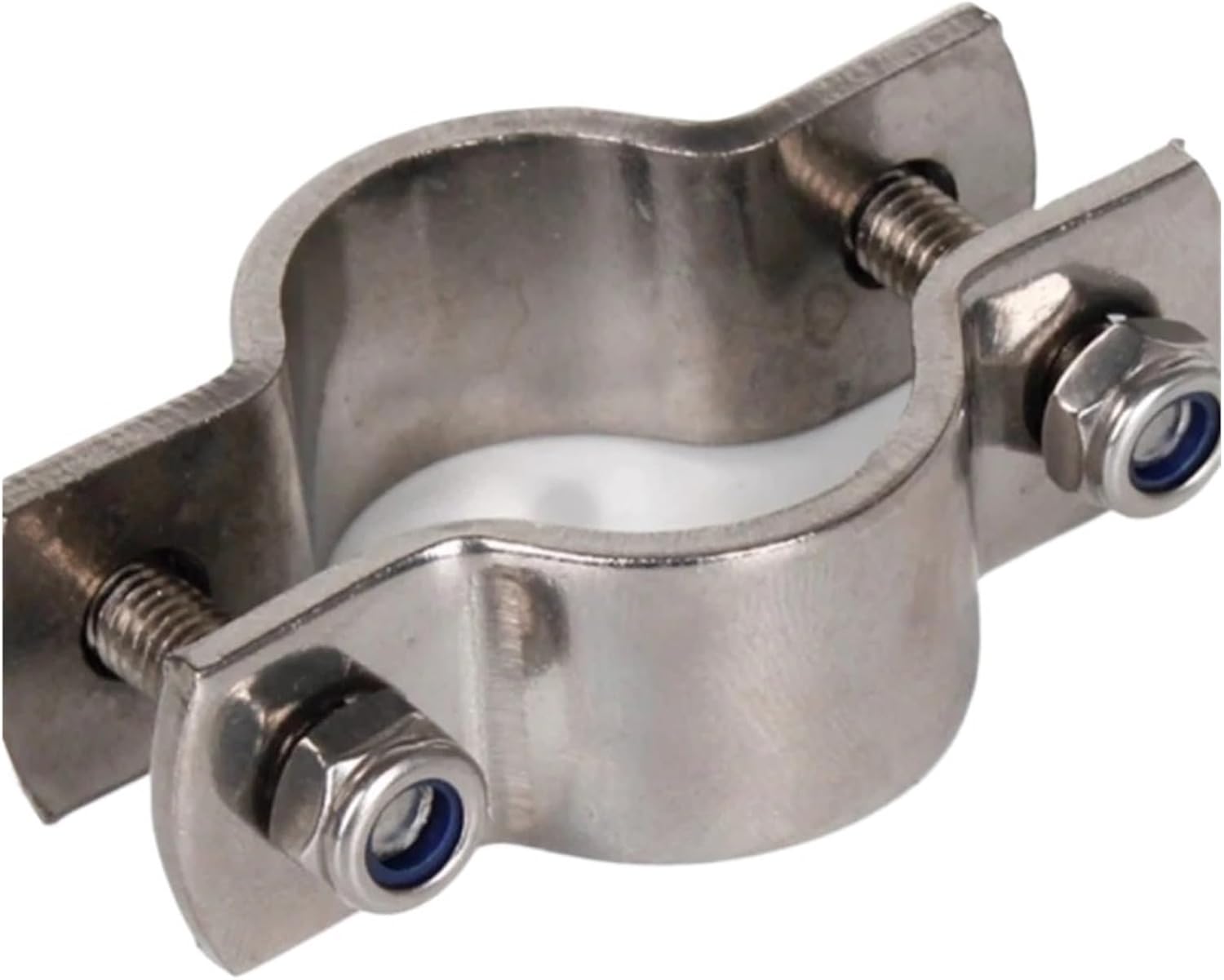Ceiling Mount Pipe Support 1Pcs with Blue Case 12-108mm Tube 304 Stainless Steel Pipe Hanger Bracket Clamp Suppoert Clip(White,76mm)