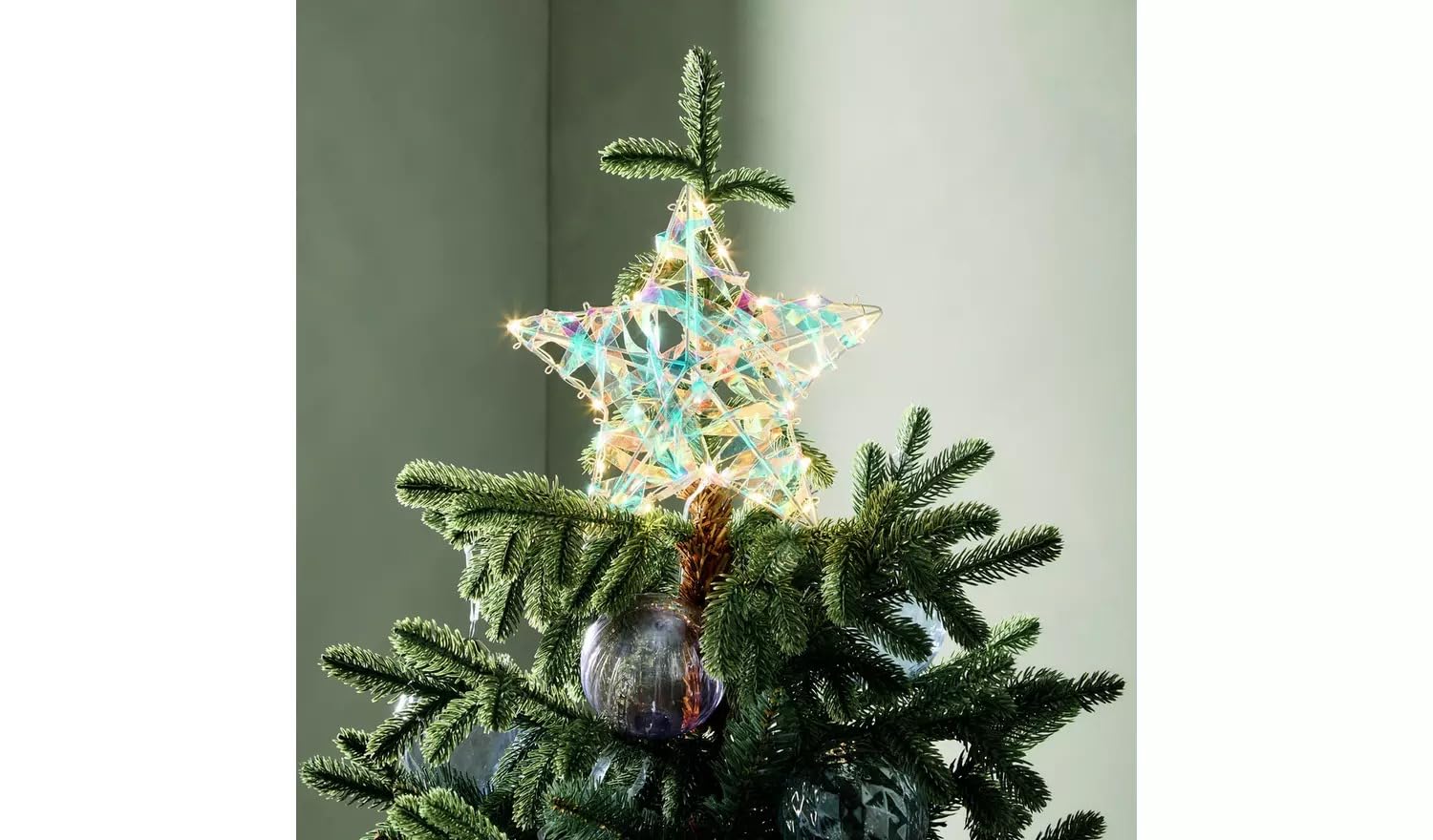 Aidni Multicolor Light Up Christmas Tree Star Topper