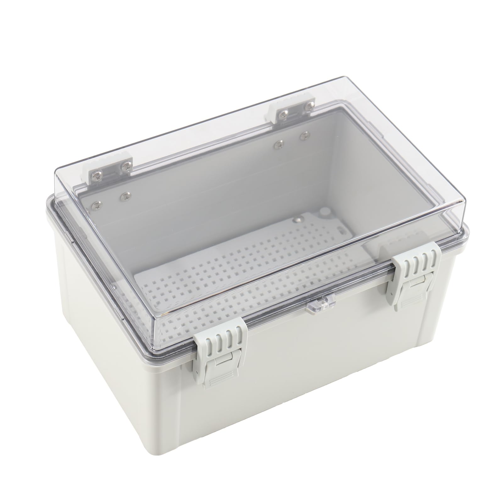 Verteilerkasten Aufputz, IP66 Elektrische Abzweigdose, Verteilerkasten Außen Wasserdicht, Anschlussdose Wasserdicht ABS, Schaltschrank Verteilerdose Stromkasten mit Montagezubehör, 30x20x17cm