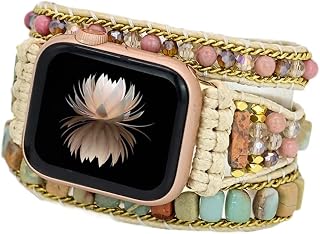 Wch Wch Band Srliya Boho Beads Watch Band Charm Bracelets Frisado Watch Bracelet Band Braided Watch Strap Band Compatível Com IWatch