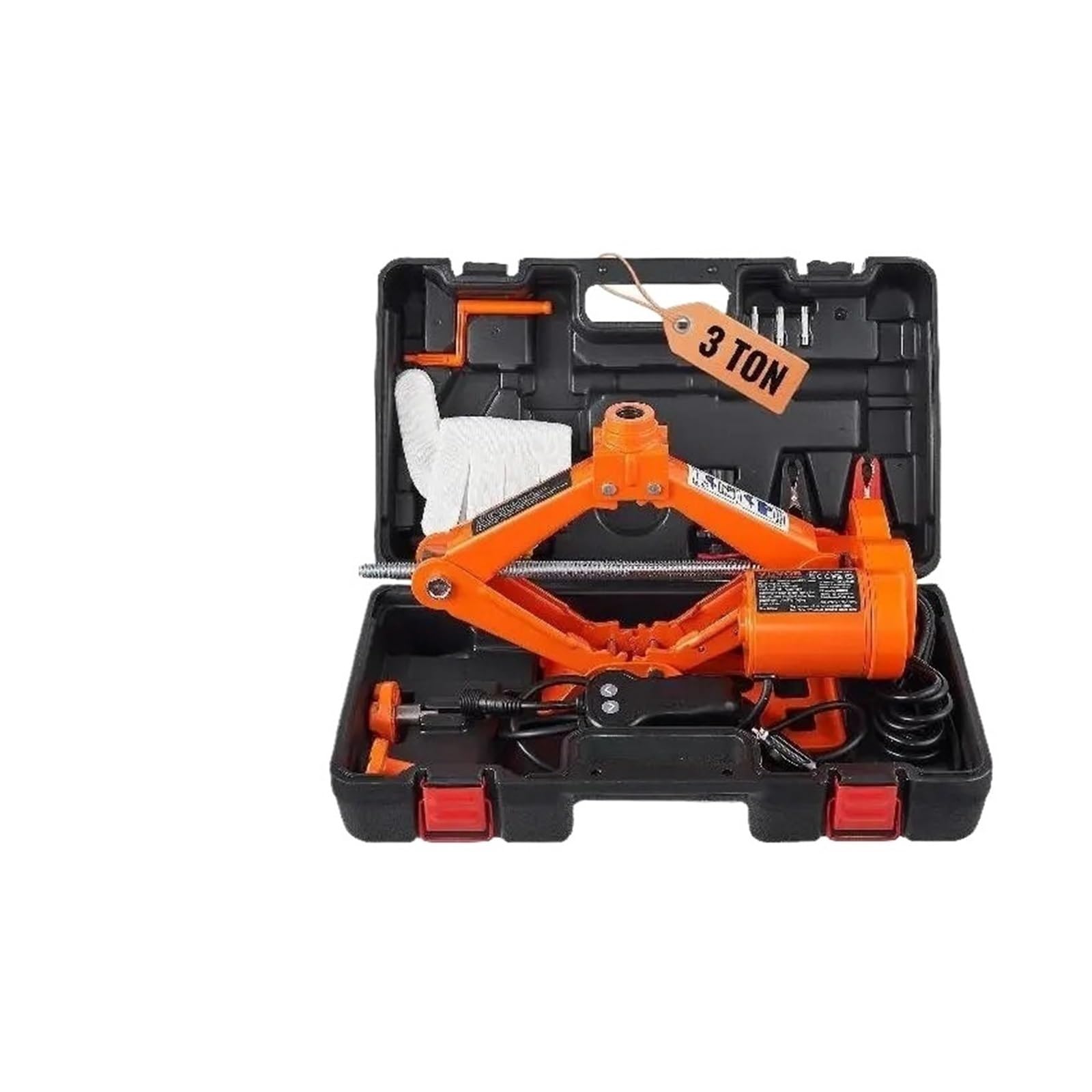 Caballete Coche Gato eléctrico para Coche, 3 toneladas/6600 Libras, Gato de Tijera eléctrico, reemplazo de Cambio de neumático portátil para camión sedán Gato Taller(3T Jack Wrench)