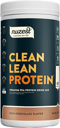 Nuzest - Polvo de proteína de guisante - Proteína limpia y magra, proteína vegana premium a base de plantas, sin lácteos, sin gluten, sin OMG,