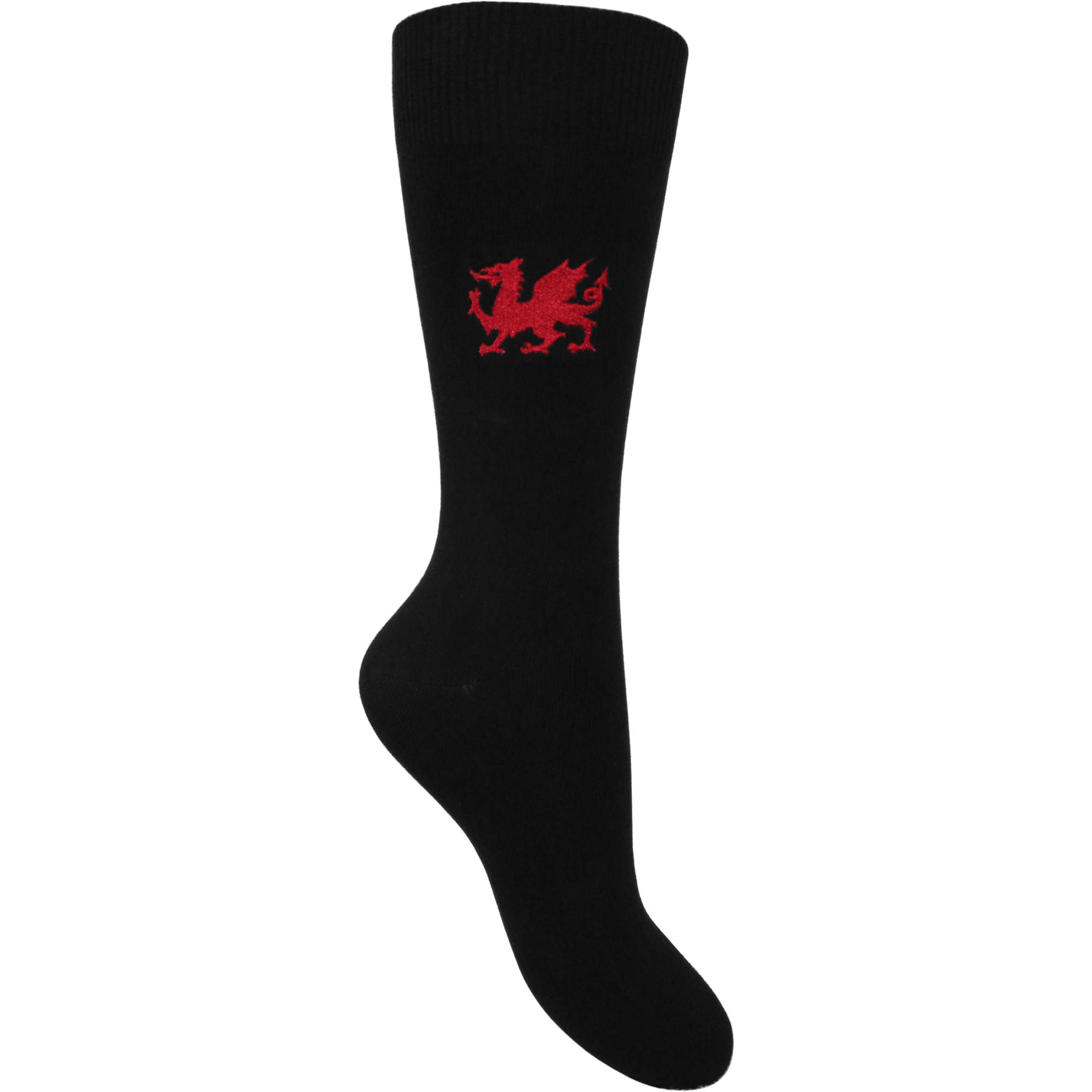 Teddyts Men's Uk 11-13 Welsh Dragon Embroidered Wales Rugby Socks (Uk 11-13)