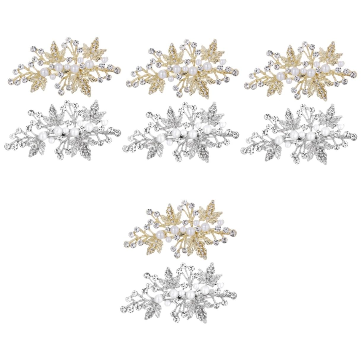 Didiseaon 4 Juegos De Elegantes Pasadores De Pelo Con Diamantes De Imitación Para Bodas Y Eventos Especiales (2 Unidades X 4)