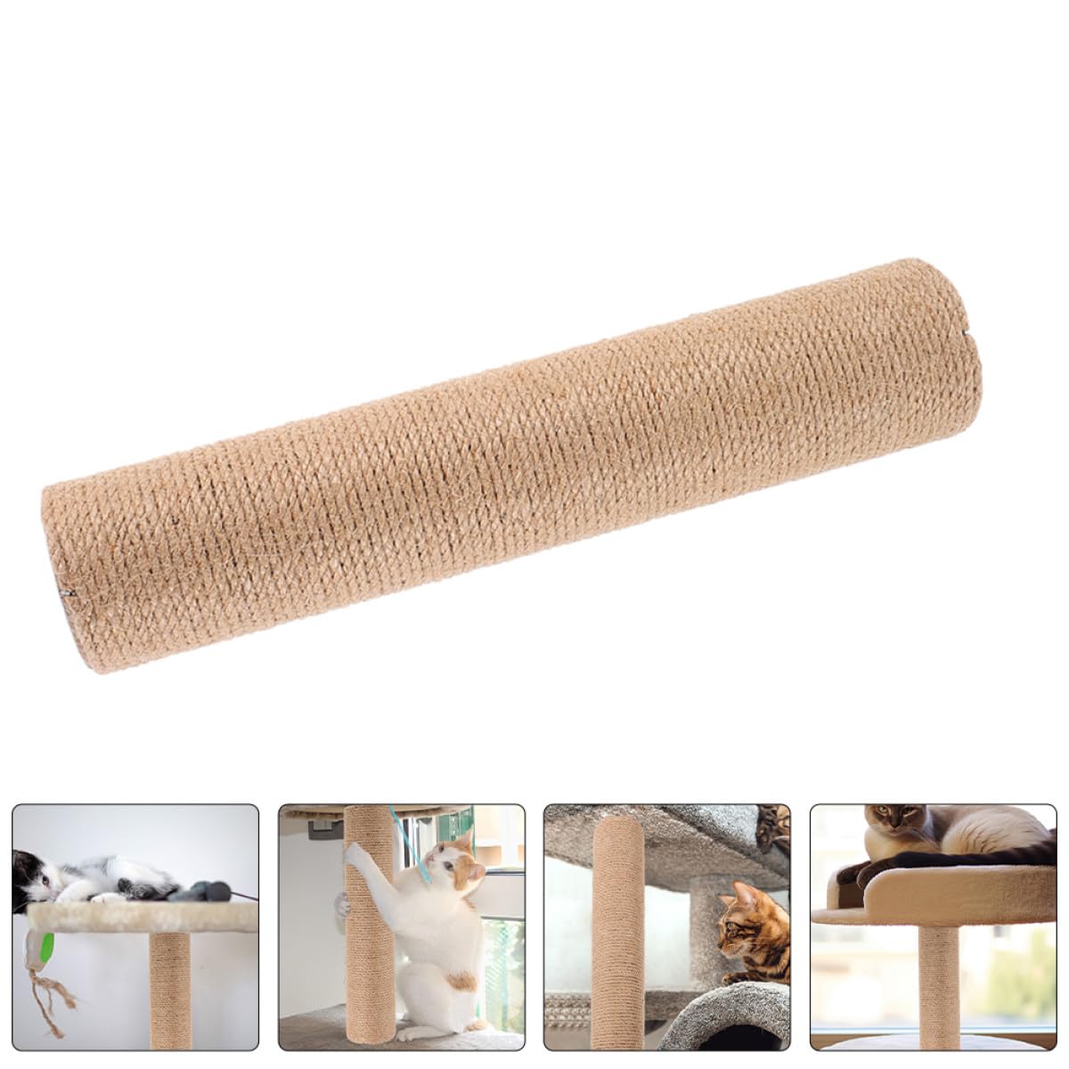 Toddmomy 2 Pezzi Tiragraffi Sostitutivi in Sisal 40 Cm, Accessori Fai da Te per Tiragraffi per Gatti da Interno, Palo Robusto per Gattini e Gatti, Risparmio Spazio per Piccoli Appartamenti