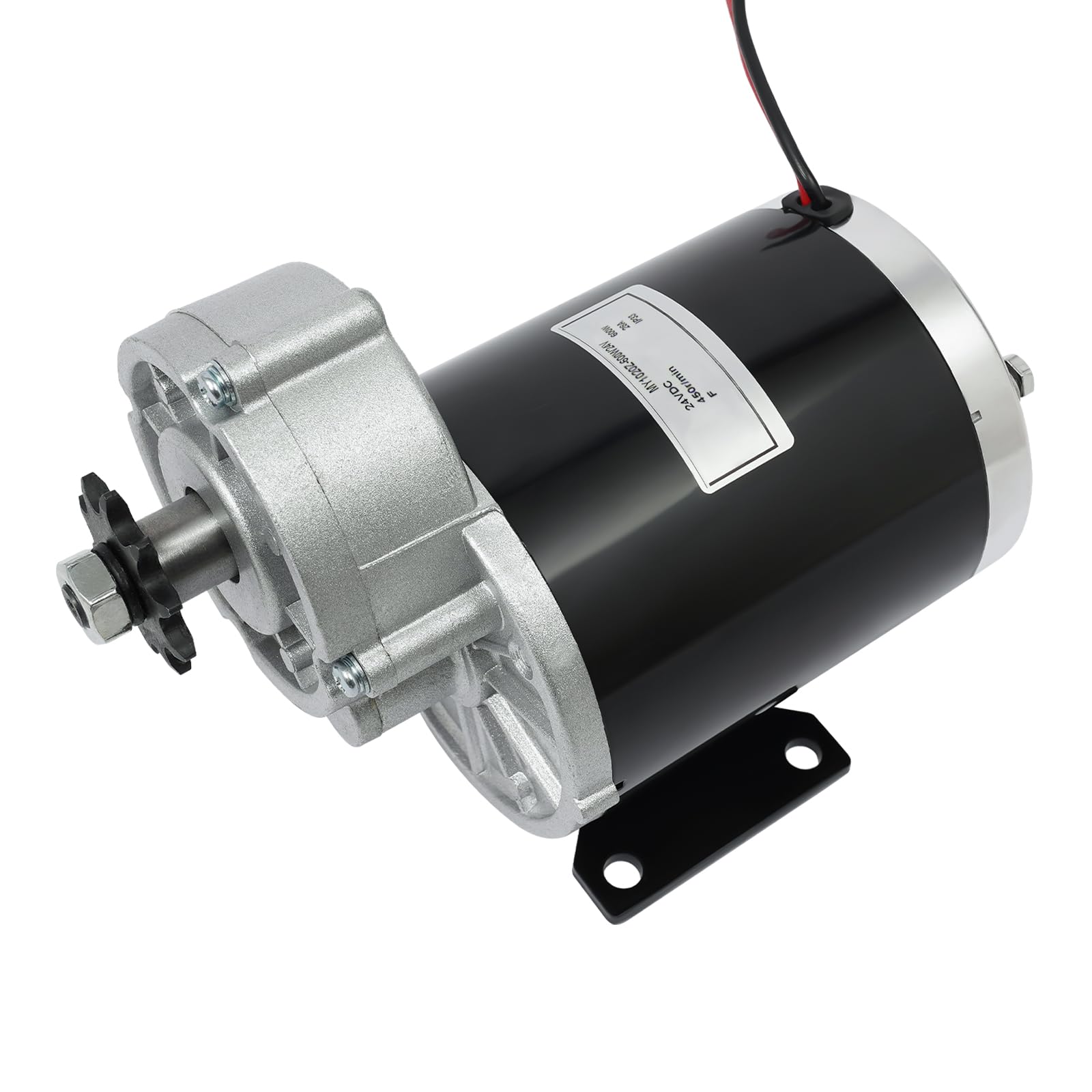 Brushed DC Motor, 24V 600W 450rpm Brushed Speed Reduction Motor, Gear Reduction Electric Motor for Modifying Electric Bicycles, Mopeds, Bicycles, Electric Scooters