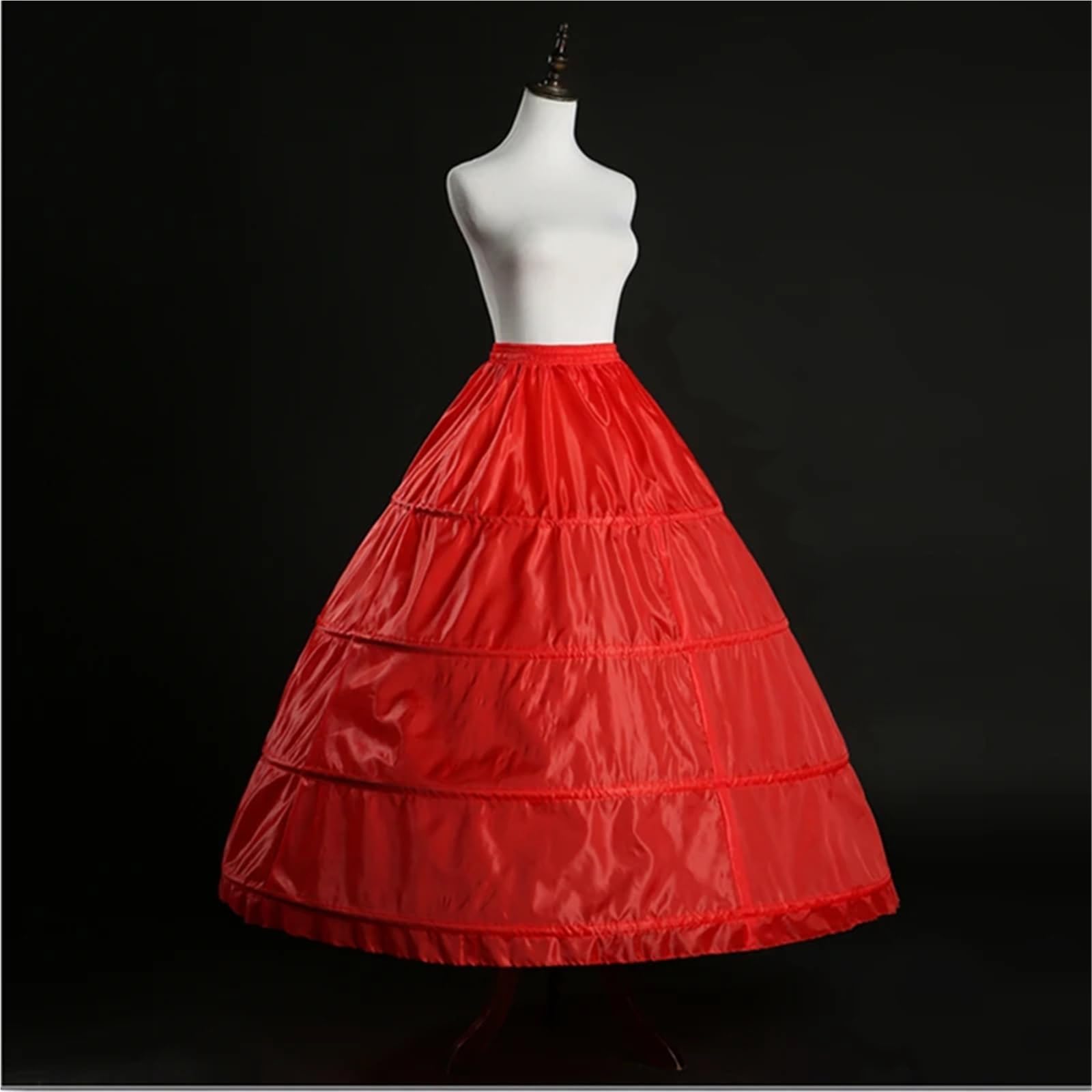 Reifrock Roter 4 Hoops A-Linie Petticoat Krinoline Slip Unterrock for Ballkleid Brautkleid