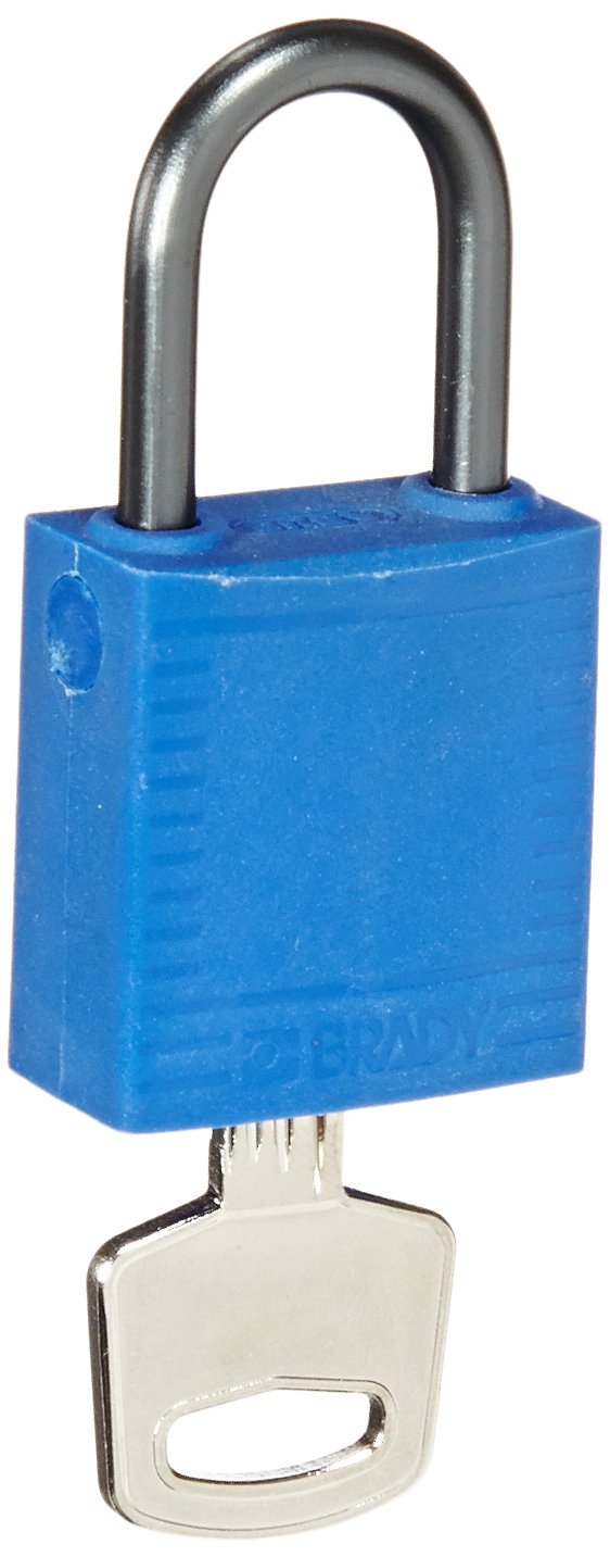 Brady 118929 Blue, Brady Compact Safety Lock - Keyed Different (6 Locks)