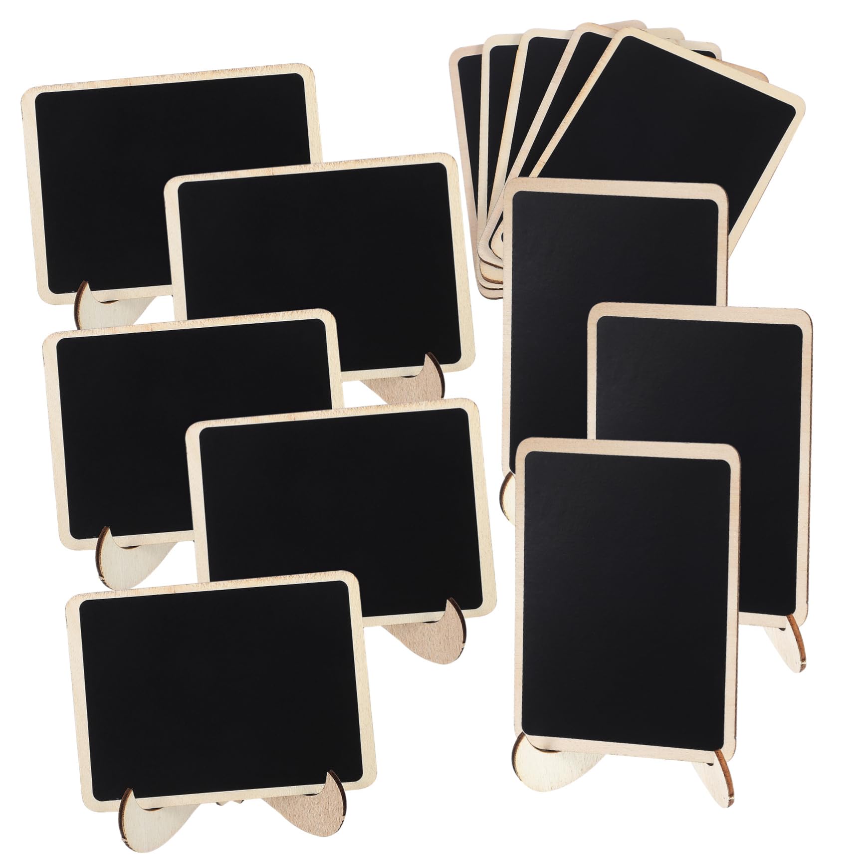 SHINEOFI 45stücke Teiliges Mini Kreidetafel Mit Ständer Kleine Beschreibbare Tafeln Für Hochzeiten Partys Catering Und Buffets Wiederverwendbare Für Menüs Und Dekoration
