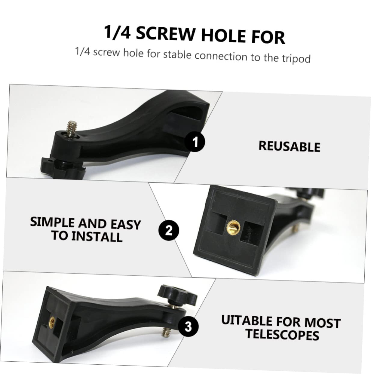 DOITOOL Binocular Harness for Birding 1/4 Inch Screw Binocular Tripod Adapter Fixed Bracket for Sturdy Viewing
