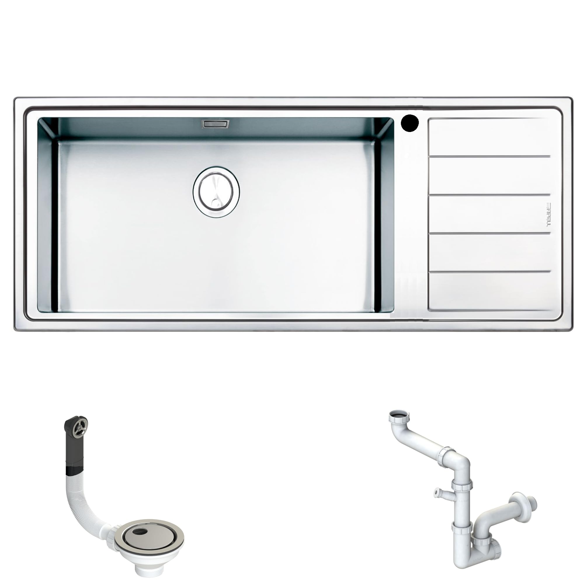Lavello Apell 1 Vasca + Gocciolatoio Acciaio Inox