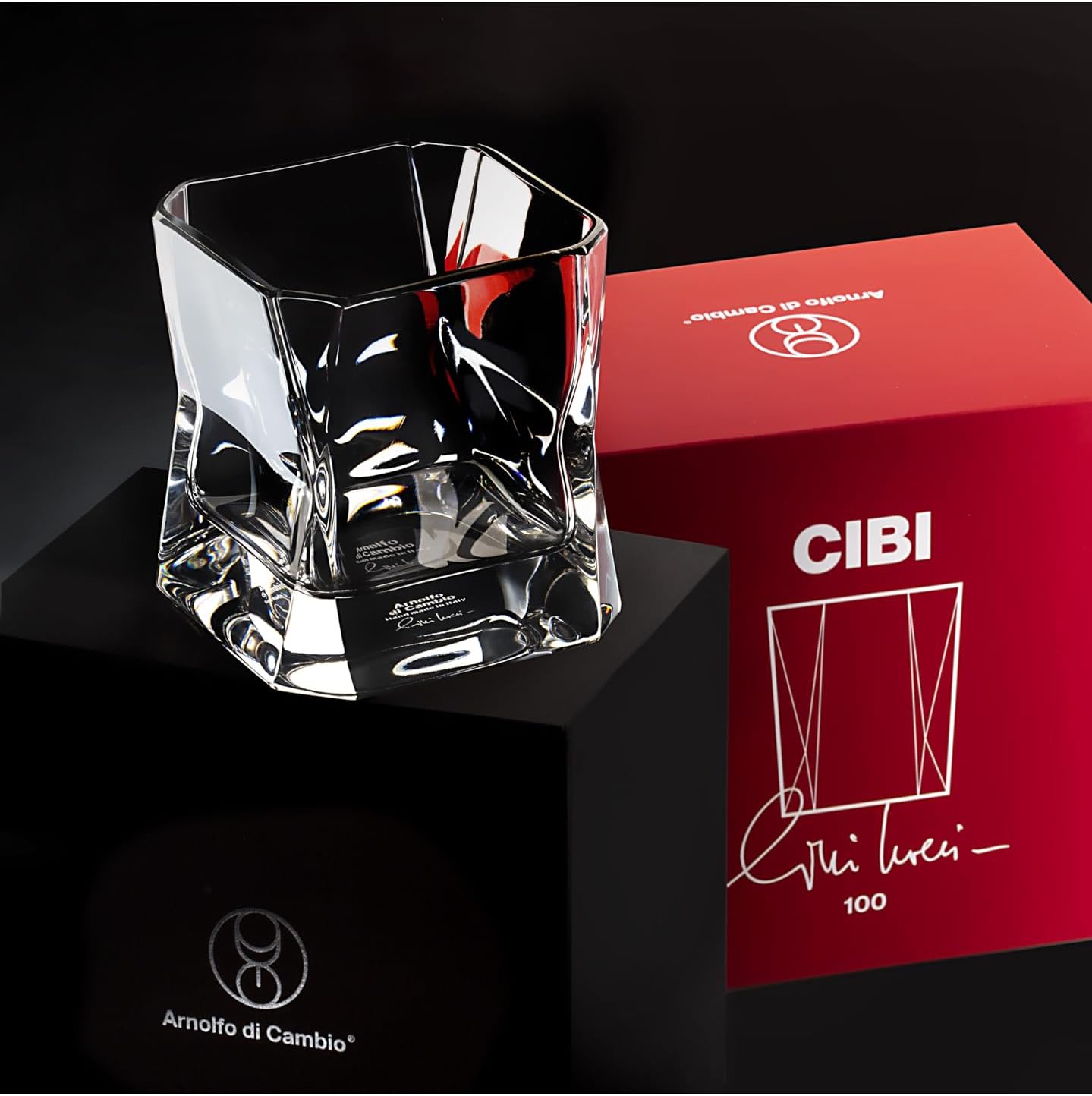 Cibi - Large Blade Runner Glass In Gift Box - Cini Boeri 100th Anniversary Limited Edition 37cl