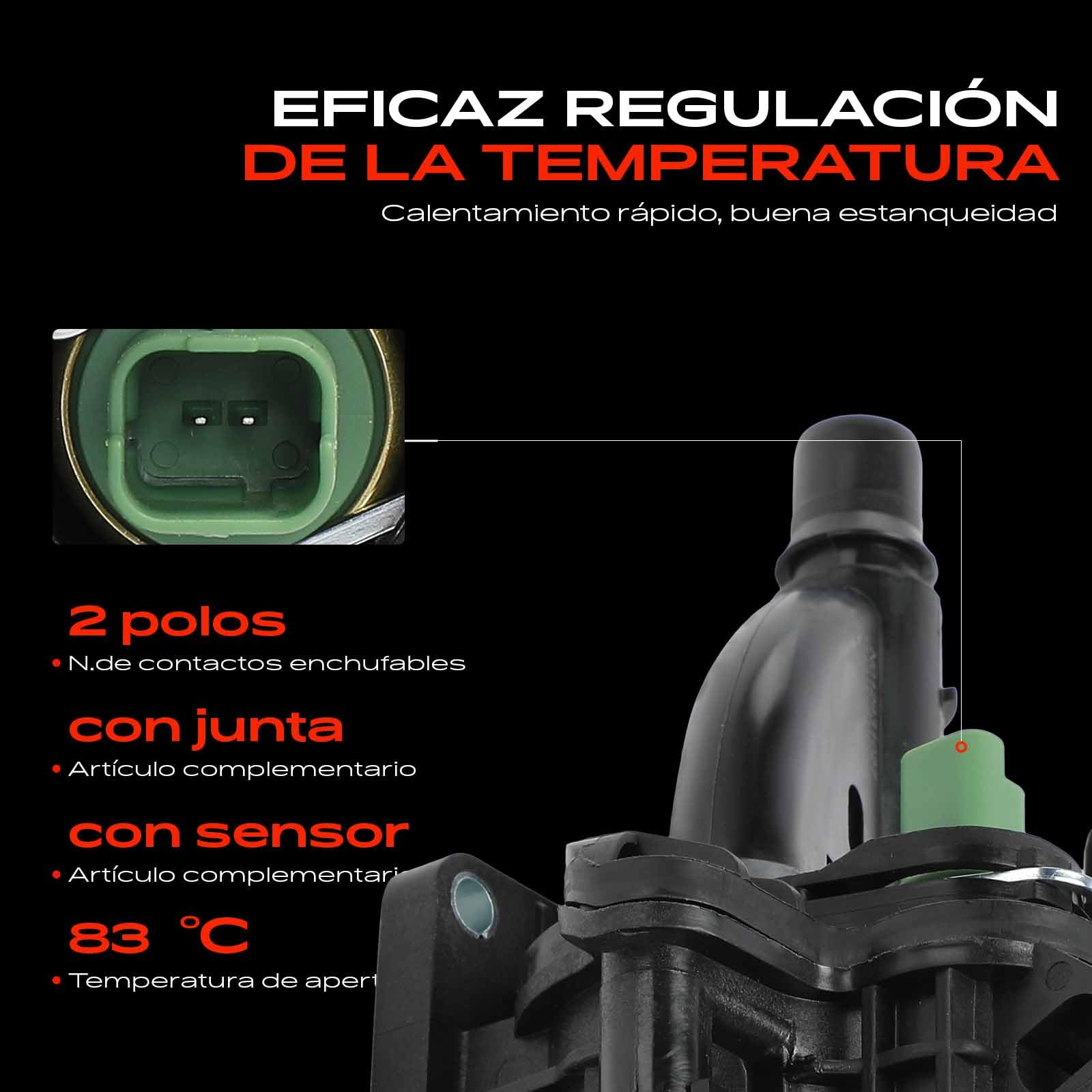 Frankberg Termostato 9684588980 | Compatible con: VF7 nervioso, C4 II NC, DS5, 308 II L3 LB LH LP LW, 2008 I CU, Caja Scudo 270 272, C5 III Ruptura RW