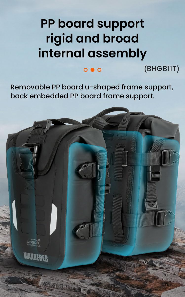 Loboo BHGB11T/2PCS Motorcycle Front Bumper Bag, 6l Fully