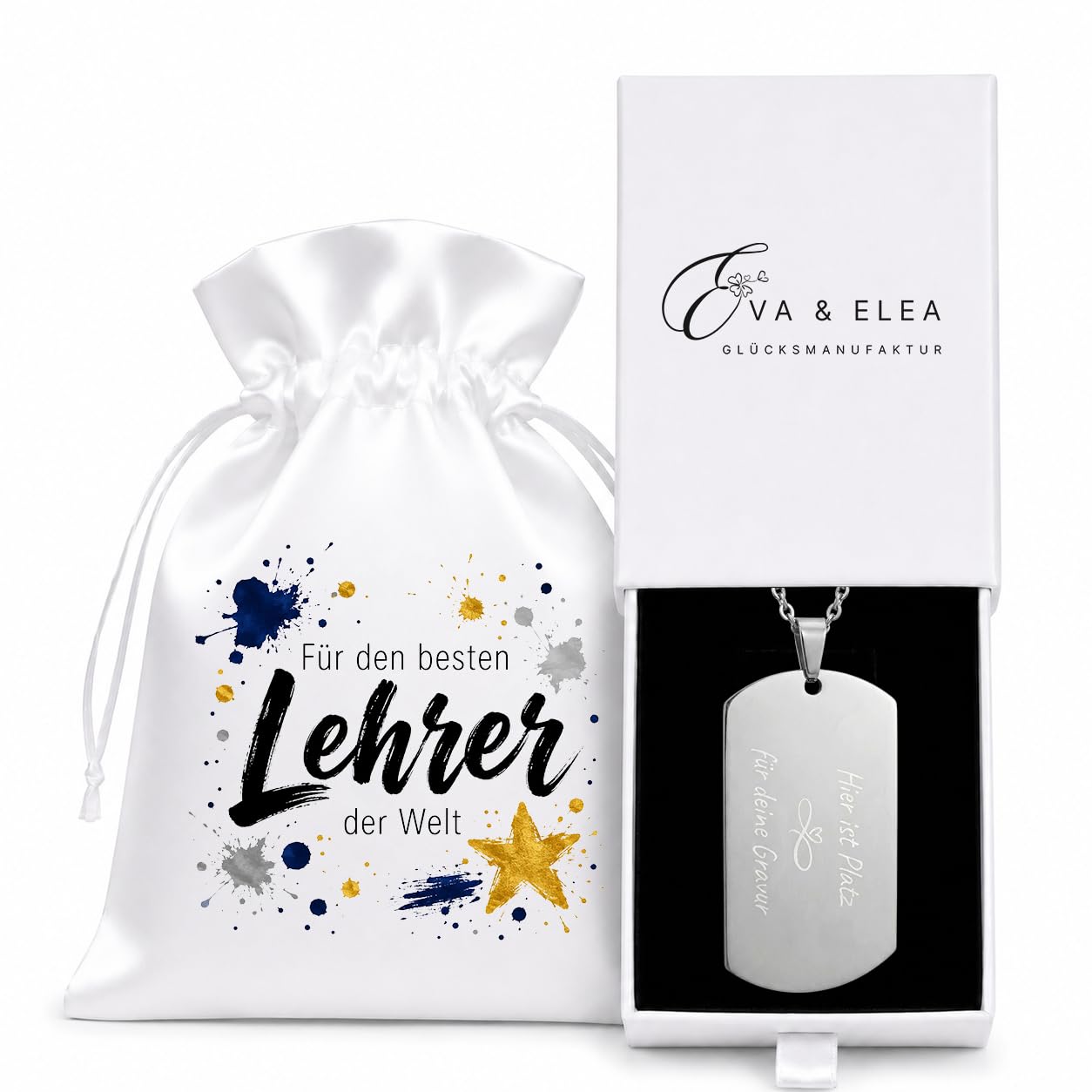 Personalisierte Kette mit Gravur – Geschenk für Lehrer