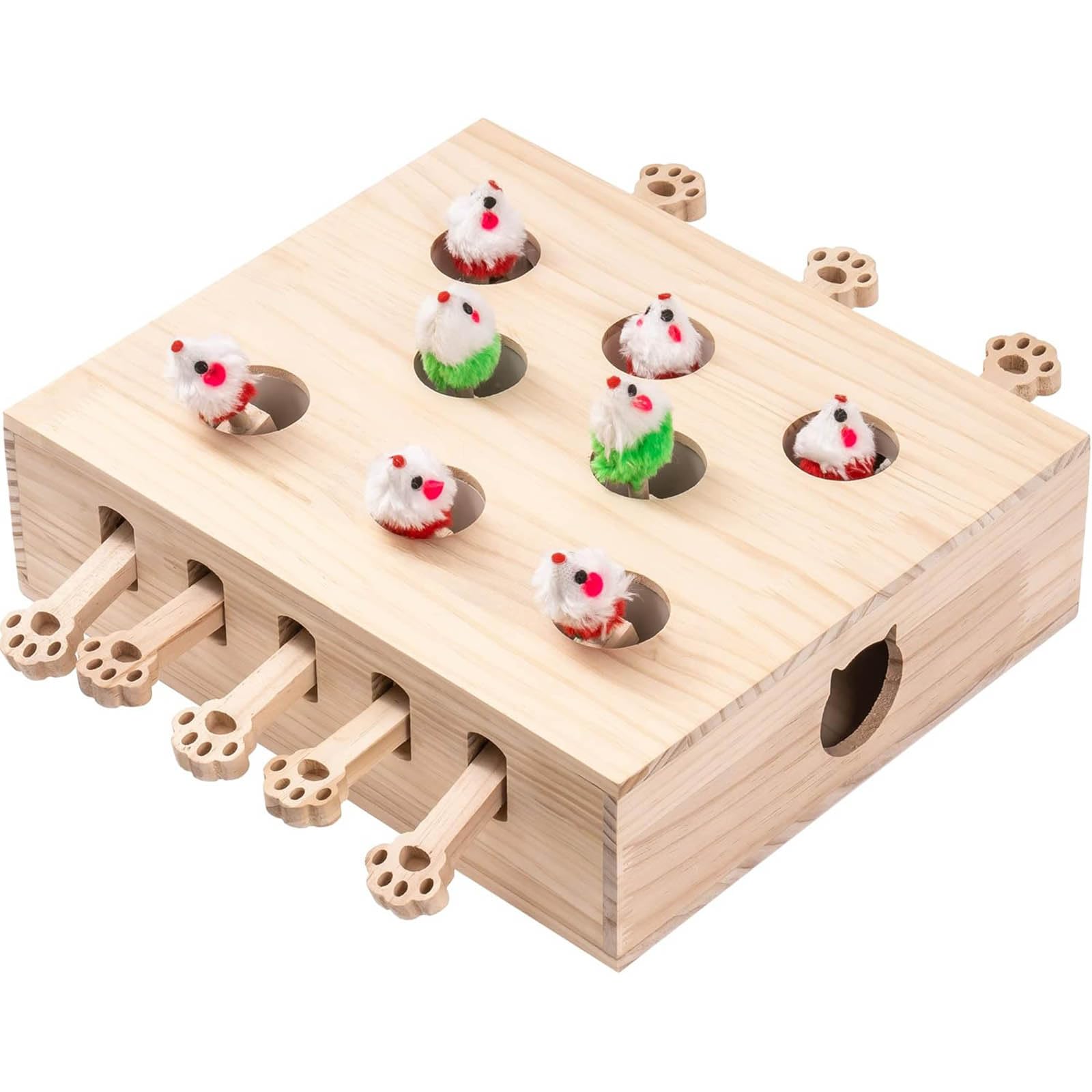 Giocattolo tiragraffi per gatti, gioco interattivo Whack-A-Mole per esercizi e giochi al chiuso, promuove un'attività sana per i gatti