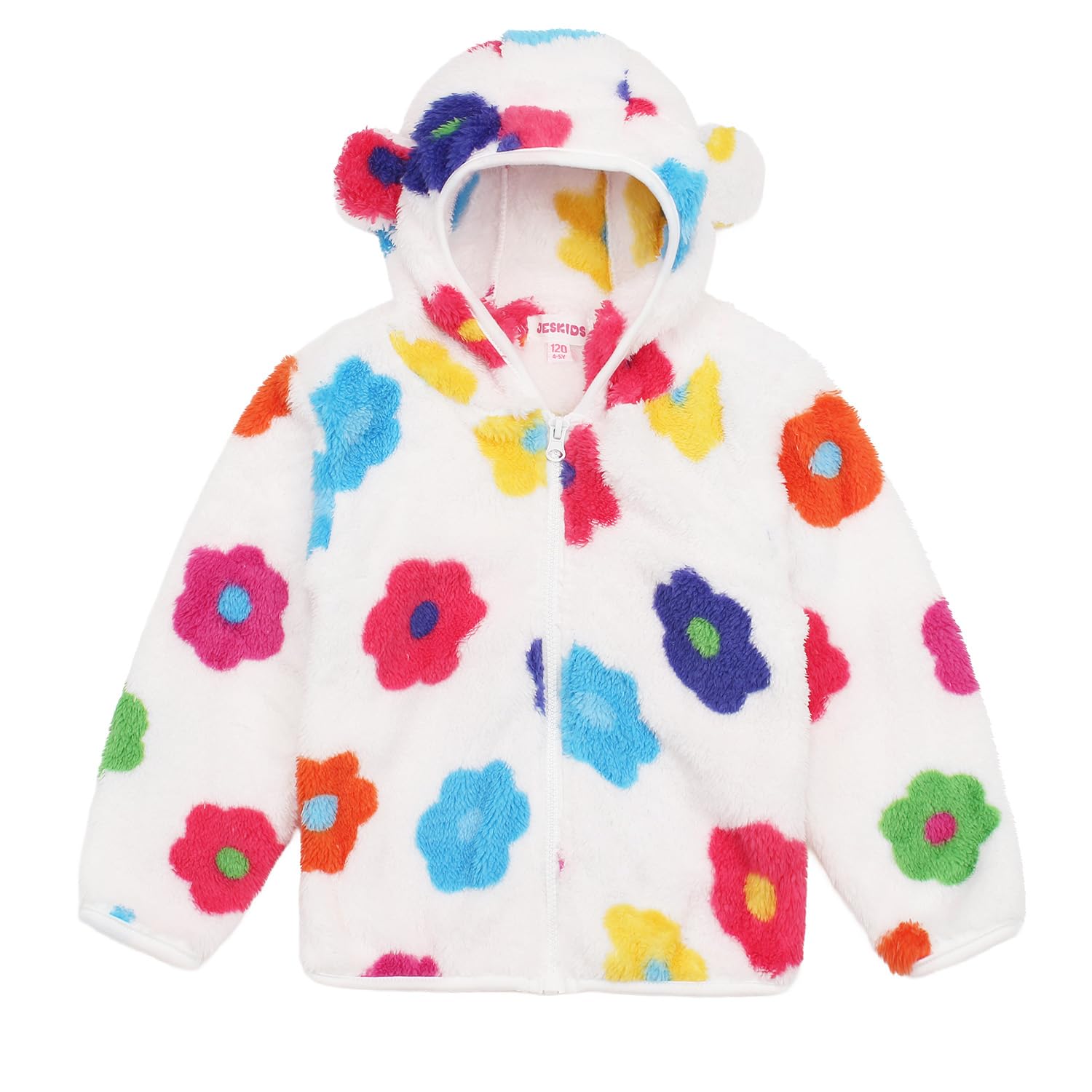JESKIDS Toddler Girls Boys Fleece Hoody Jacket Zip Up Teddy Coat Warm Winter Outwear