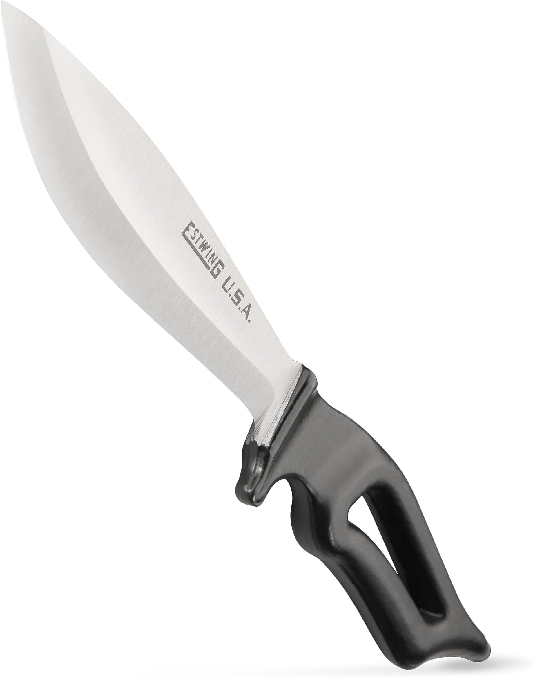 Bowie Knife - 6" USA Made Fixed Blade Knife with Forged Steel Construction & Reinforced Nylon Sheath - EBK-6