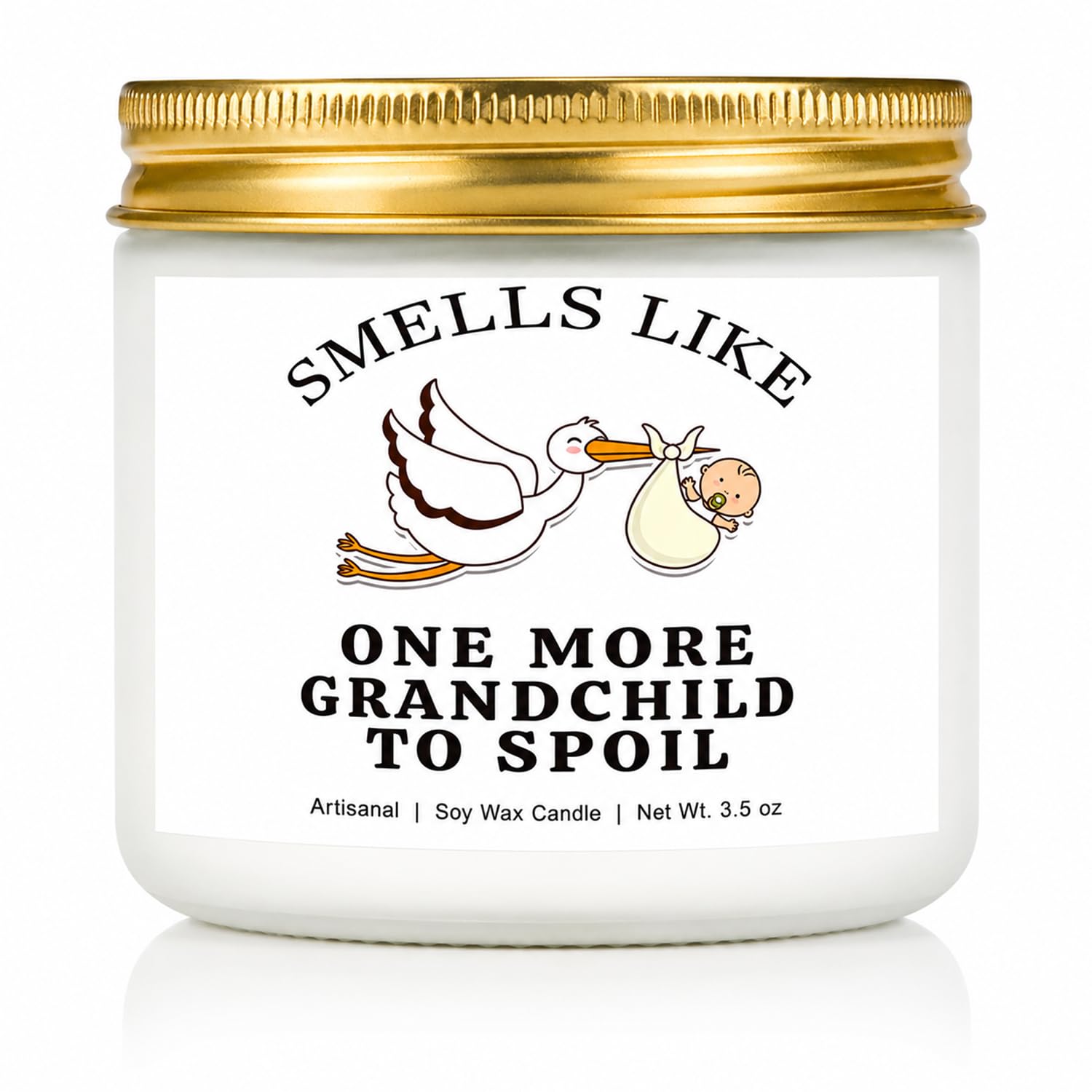 Grandparents Baby Announcement Candle, Pregnancy Announcement Ideas-Scented Candles, One More Grandchild to Spoil Pregnancy Reveal Gift for Grandma Grandpa
