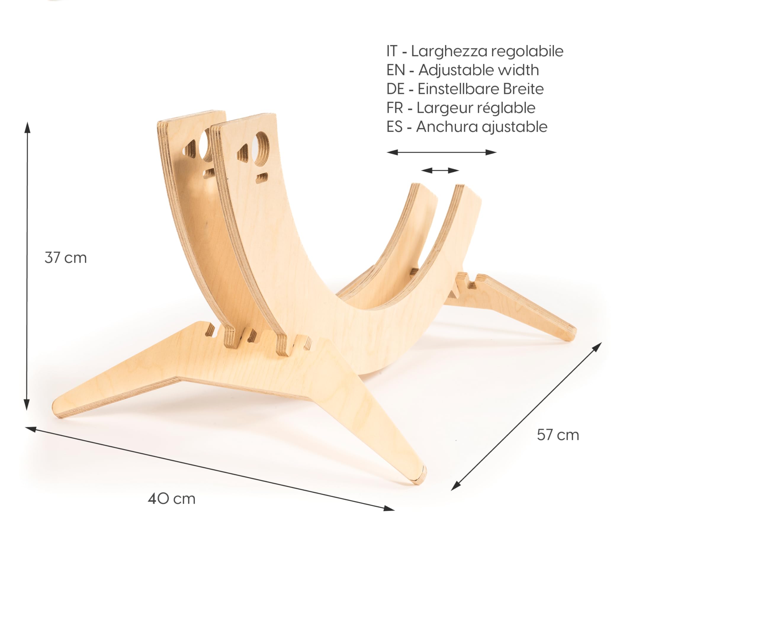 Tori Porte-Vélo Réglable En Bois - Support Autoportant Pour Tous Types De Vélos