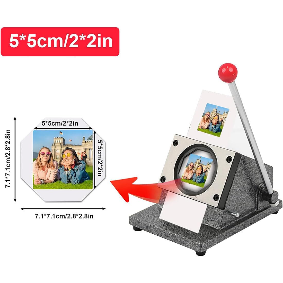 Kühlschrankmagnet-Maschine: DIY-Kühlschrankmagnet-Bastelset mit Papierschneider und Material, erstellen Sie individuelle Foto-Kühlschrankaufkleber zu Hause