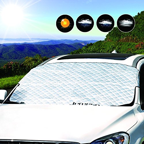 LEMESO Pare Soleil Voiture contre Chaleur UV, Neige Couverture Pare Brise Avant (140 x 113cm)