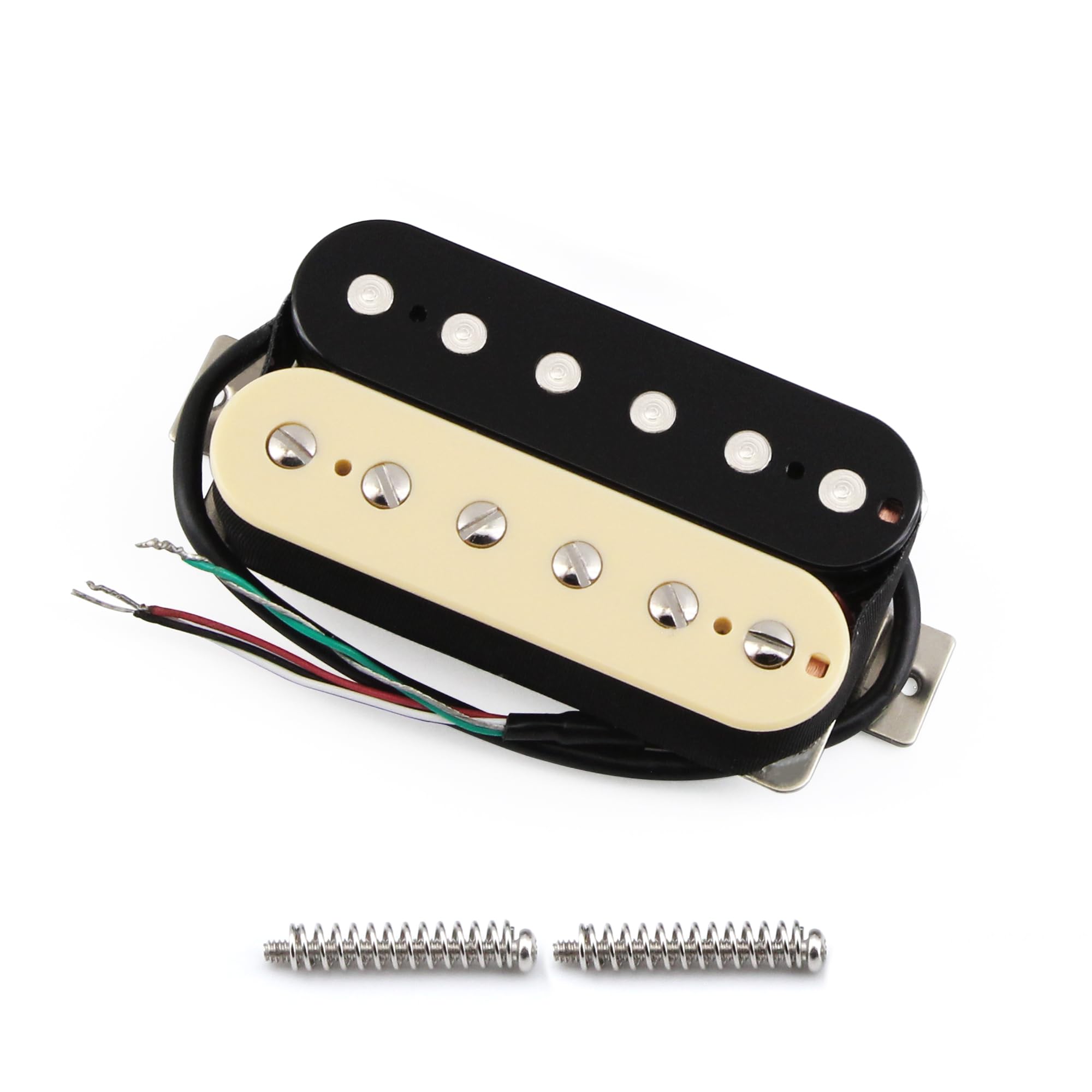 FLEOR Electric Guitar Double Coil Humbucker Pickups 52mm Ceramic Bridge Pickup - (Black + Cream)-picture-30