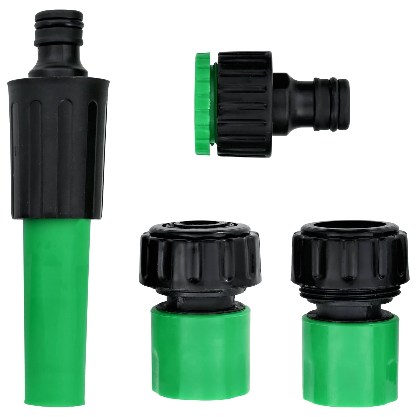 Tubo da giardino a 5 strati, verde e giallo, 20 m, in PVC, flessibile, con ugello a spruzzo regolabile, per irrigazione, pulizia, cura delle piante, auto e balcone all'aperto