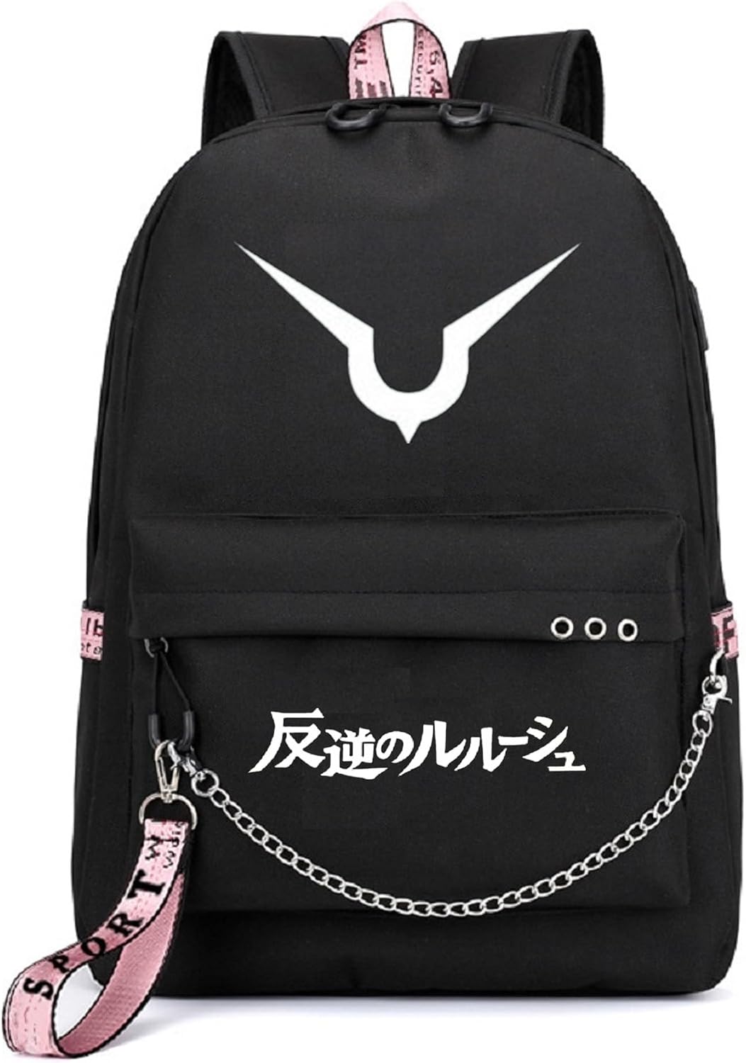 Luminous Anime Code Geass Backpack School Bag Lelouch of the Rebellion Daypack with USB Port 2