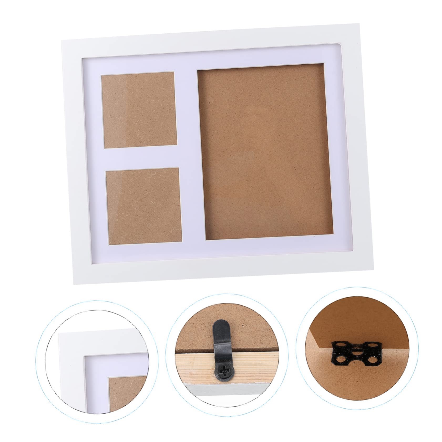 Totority Newborn Footprint Kit Milestone Board Handprint Photo Frame Memory Photo Holder White Clay