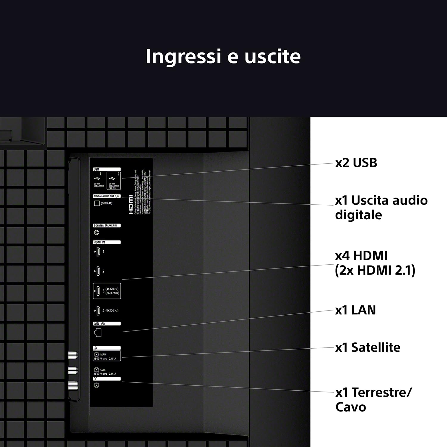 Sony BRAVIA 5 - XR|Mini LED| Processore AI XR | Acoustic Multi-Audio | Dolby Vision/Atmos | IMAX Enhanced | Google TV (2025) |Google Cast| Apple AirPlay 2|Eco Dashboard 2|Menu di gioco 2-98pollici