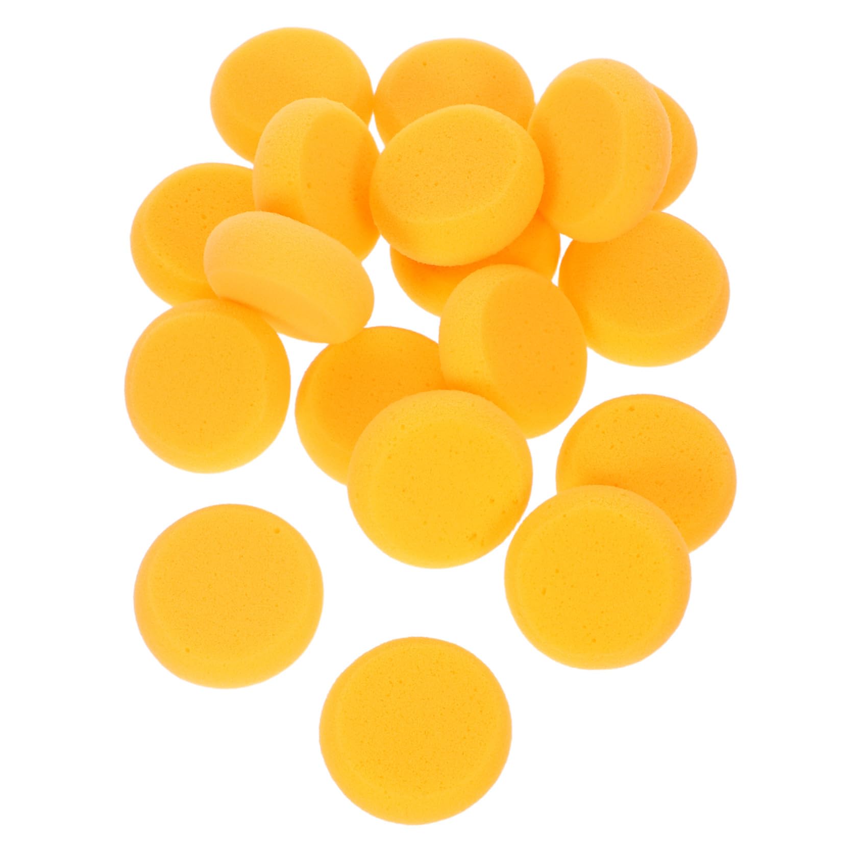 PRETYZOOM 80 Piezas Esponjas de Celulosa para Cocina Absorbentes y Reutilizables Esponjas Redondas de Textura de Panal Suaves y No para Limpieza de Cocina Baño y Coches Color Amarillo