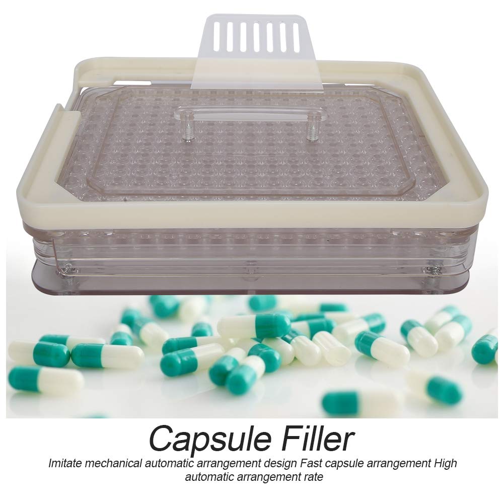 Machine de remplissage de capsule 0#, plaque de remplissage pharmaceutique semi-automatique de panneau de remplissage de poudre de 200 trous - acrylique