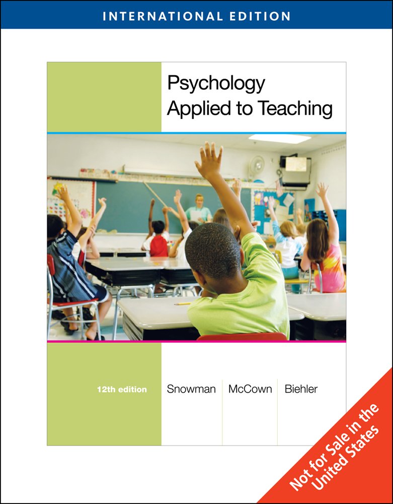 PSYCHOLOGY APPLIED TO TEACHING, INTERNATIONAL EDITION, 12TH EDITION