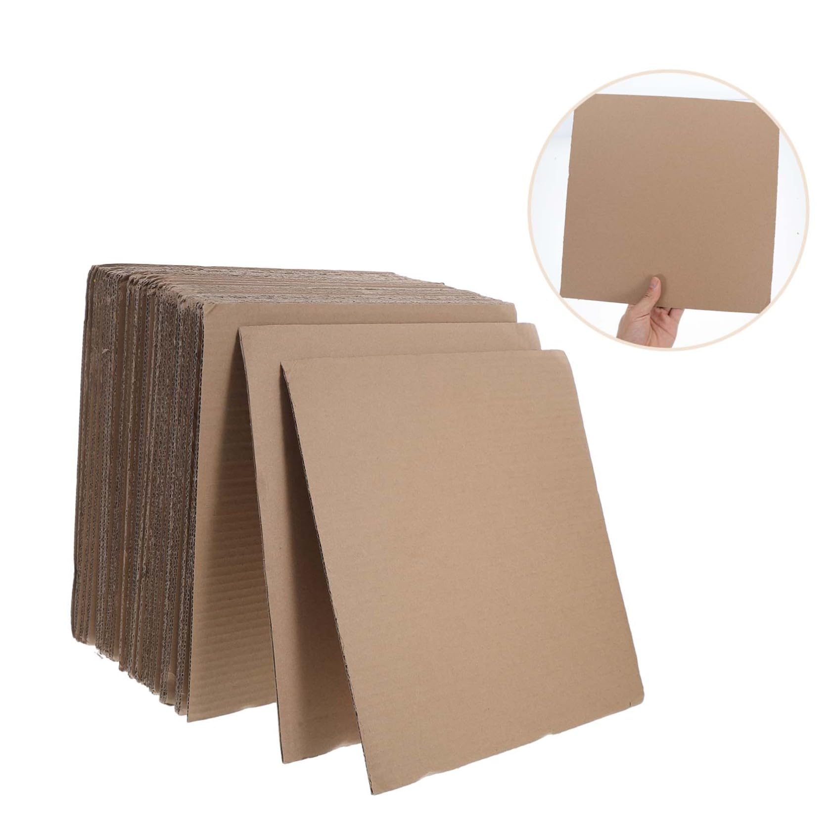 EXCEART 50 piezas Cartón Corrugado Marrón de B para Divisores de Cajas Material de Embalaje Resistente y Separadores Ajustables para Protección y Organización