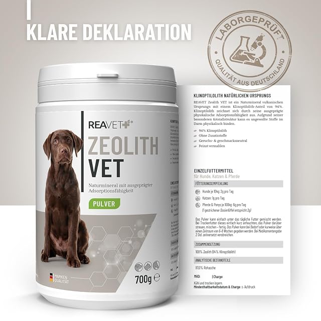 Foto 7 de 7 de ReaVET Zeolita 94% de clinoptilolita para perros, gatos y caballos
