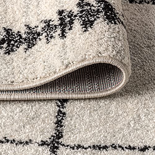 Tapete decorativo Jonathan Y 7'9" x 10' Cream/Black miniatura 5