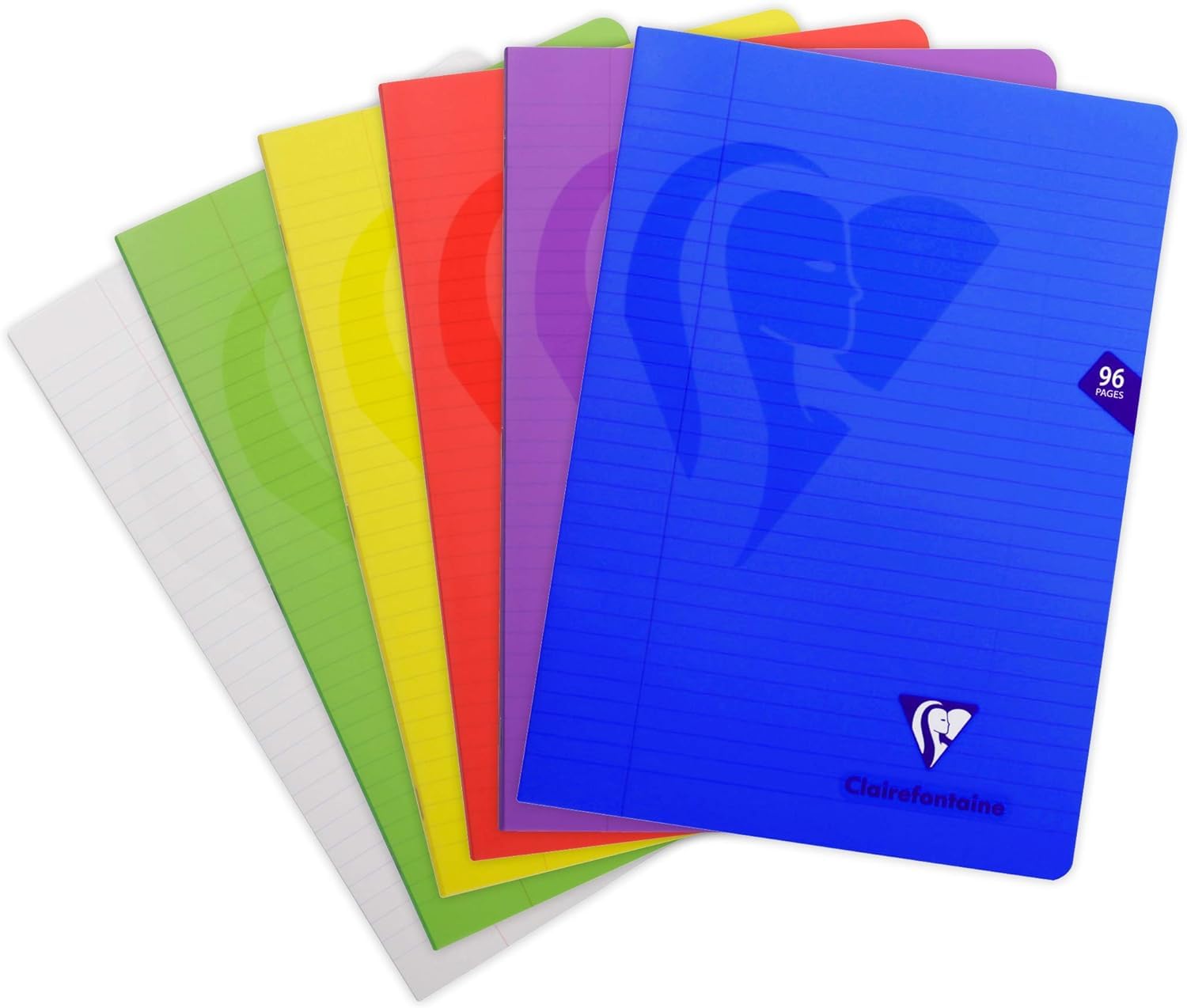 Clairefontaine BUY 5 GET 1 FREE MIMESYS STAPLED NOTEBOOKS| 90GSM| 96 PAGES| LINED + MARGIN|A4(210 x 297mm