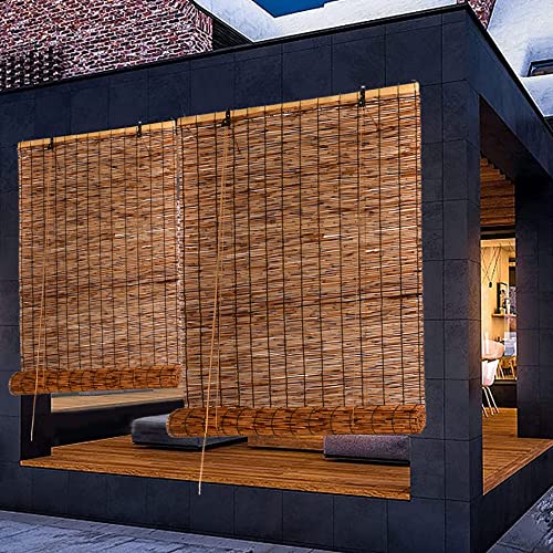 Bambusrollo Wetterfest Aussenbereich Jalousine Bambus Rollo Draußen...