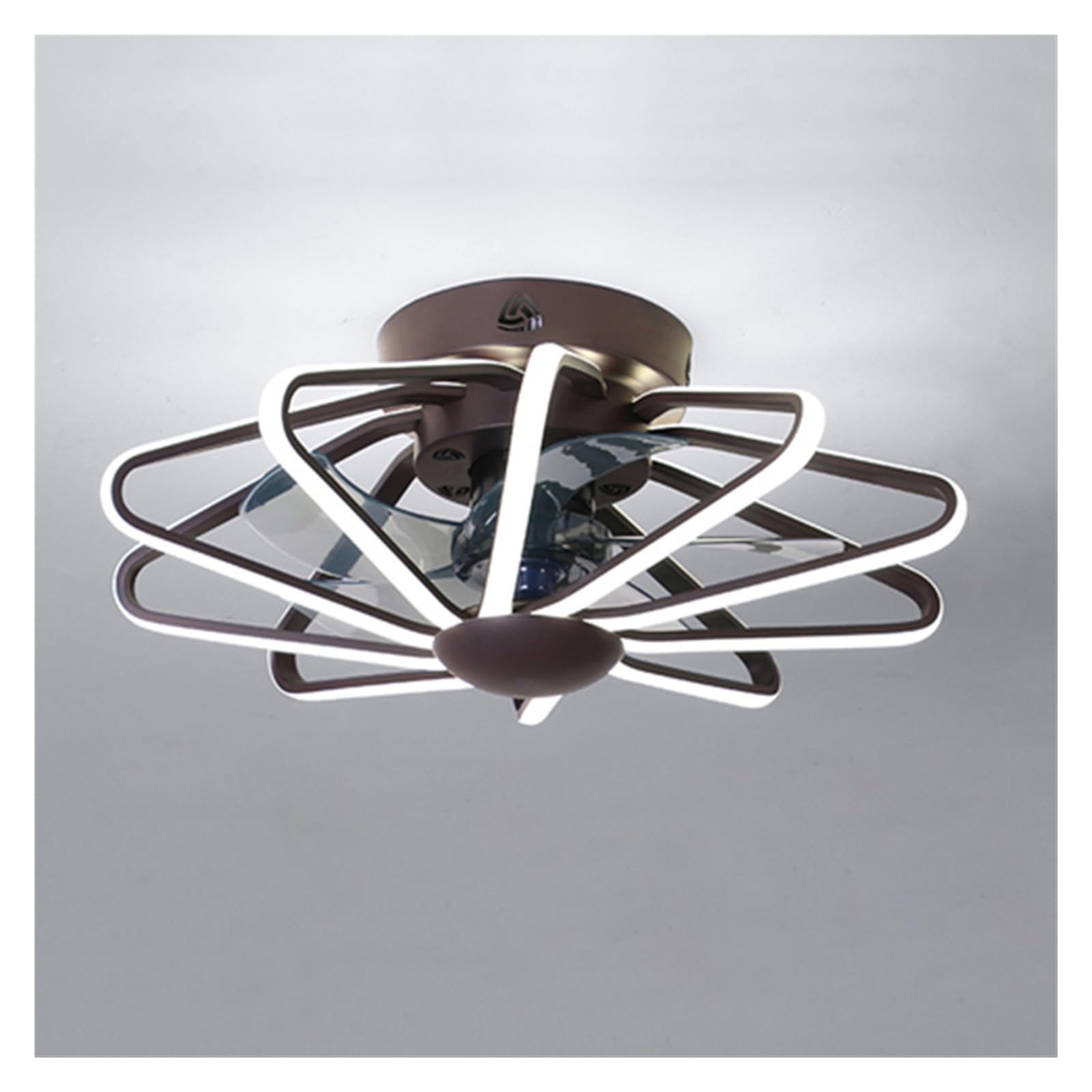 ERETYRET Ceiling Ventilator lamp Fan Light Bedroom Living Room Lamps Integrated LED Fans Pure Copper Motor with Remote contorl Quiet Cooling(Grey)