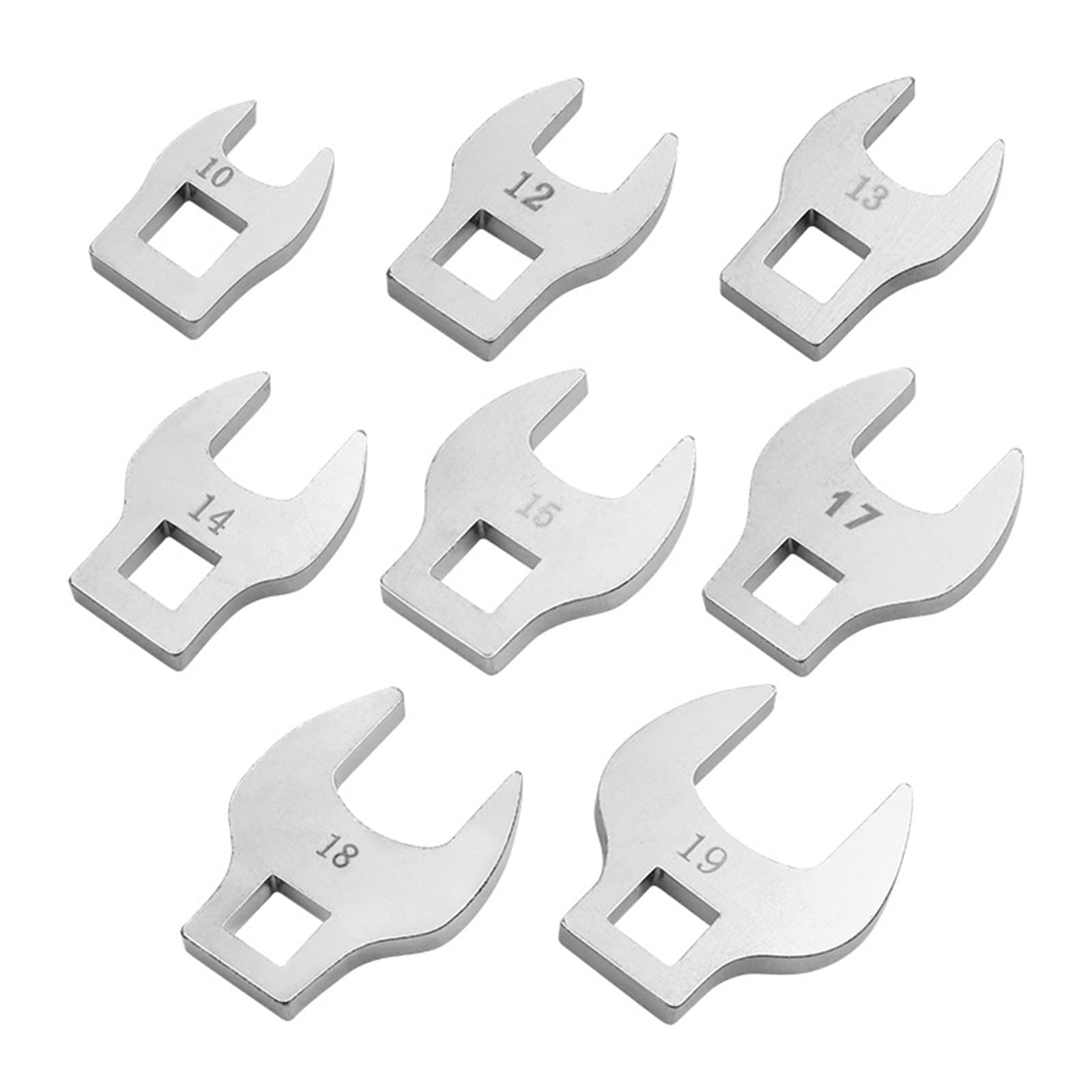 Msioytog Multicolor 8Pcs 3 / 8Inch Drives Crowfoot Wrench Set 10-19Mm Foot Open End Spanner Torques Wrenches Hand Tool Accessories Furniture Assembly Tool