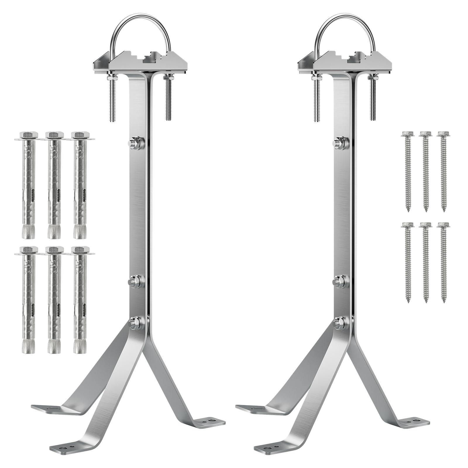 A Pair of SS304 antena ścienna 40 cm wysoki słup Heavy Duty Pole or Pole Attachment for Satellite Bowl/DVB-T2 radio antena/antena LTE / parasol