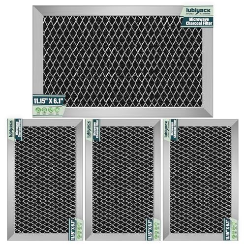 Filtre charbon anti-odeur pour micro-ondes GE JX81A WB2X9883 28,3 x 15,5 cm lot de 4 pièces