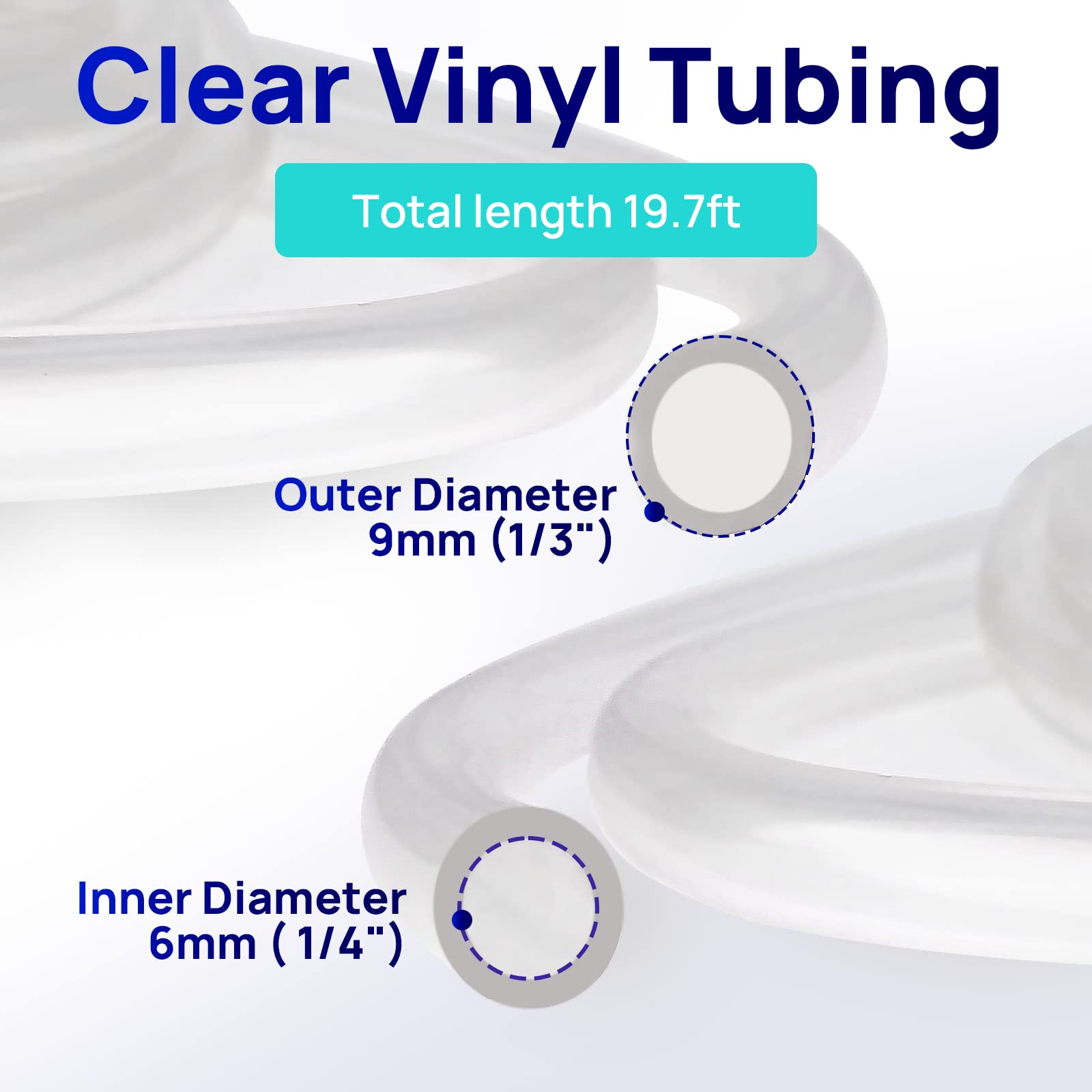 16in Sand Filter AQUASTRONG Clear PVC Vinyl Tubing - 1/3" ID 3 thumbnail image