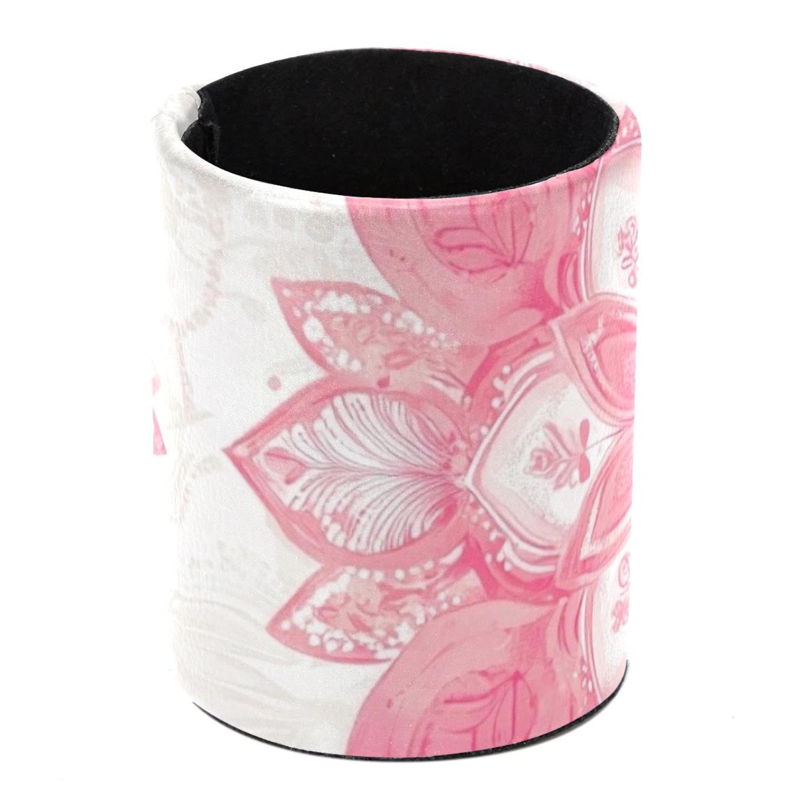 Pen Holder Stand for Desk, Boho Flower Mandala Floral Light Pink Pencil Cup Holder for Desk Pen Organizer Makeup Brush Holder for Home Office School Supplies