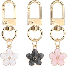 Mabor 3Pcs Cute Flower keychains for Women, Bag Charms Aesthetic Keychain Charms, Bag Purse Charm for Handbags Backpacks Earphone Case Decoration Accessories