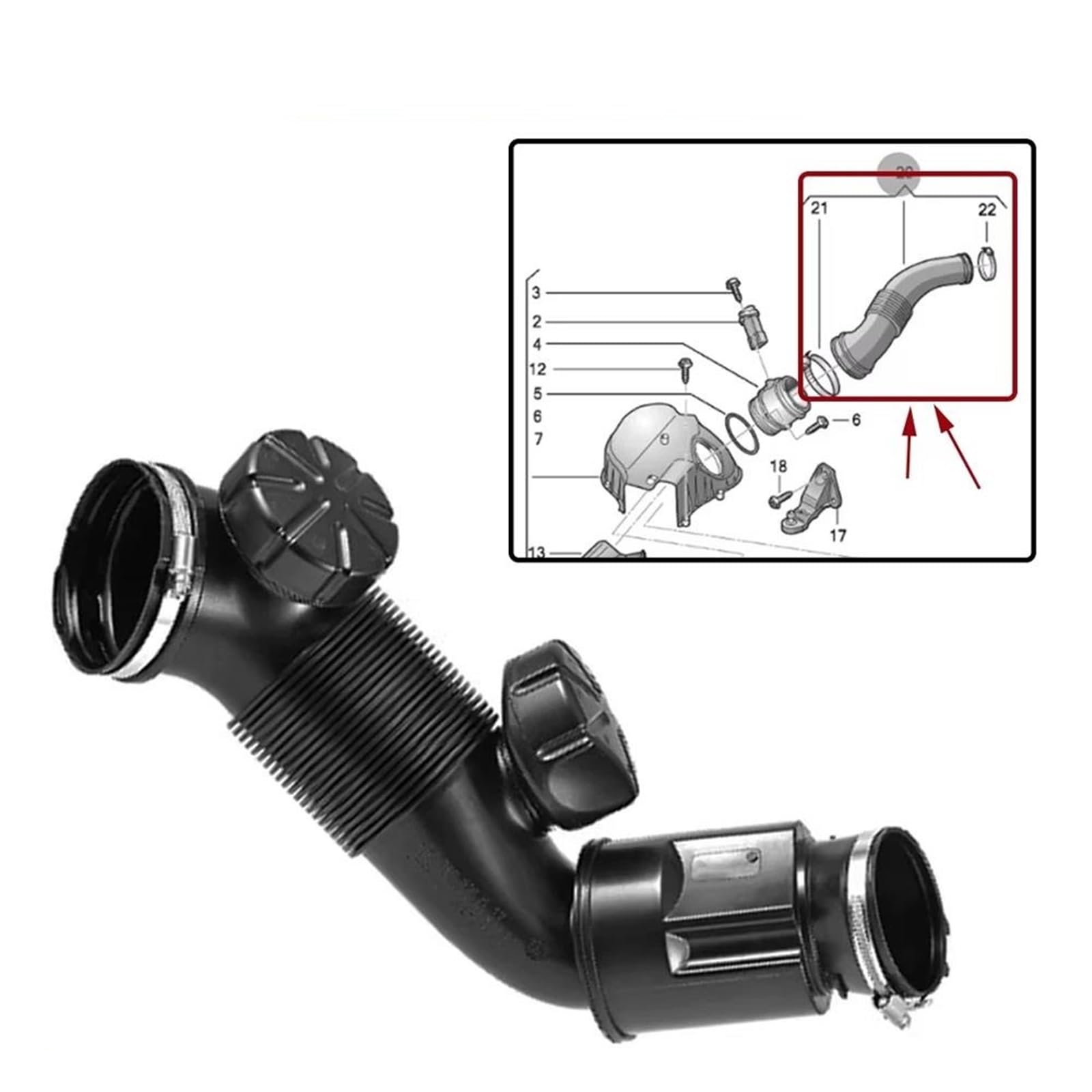 4H0129616M 4H0 129 616 M 4H0129616N 4H0129616D Para A8 Para Quattro 3.0L V6 2013-2018 Tubo Manguera Admisión Aire Motor Tubo Admisión Aire Auto