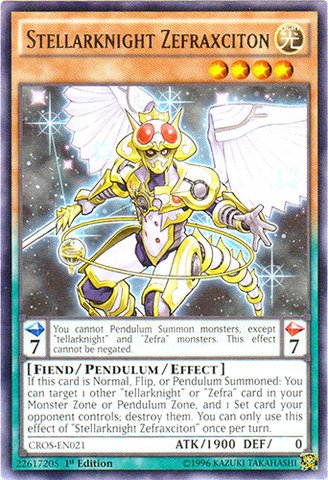 YU-GI-OH! - Stellarknight Zefraxciton (CROS-EN021) - Crossed Souls - 1st Edition - Rare
