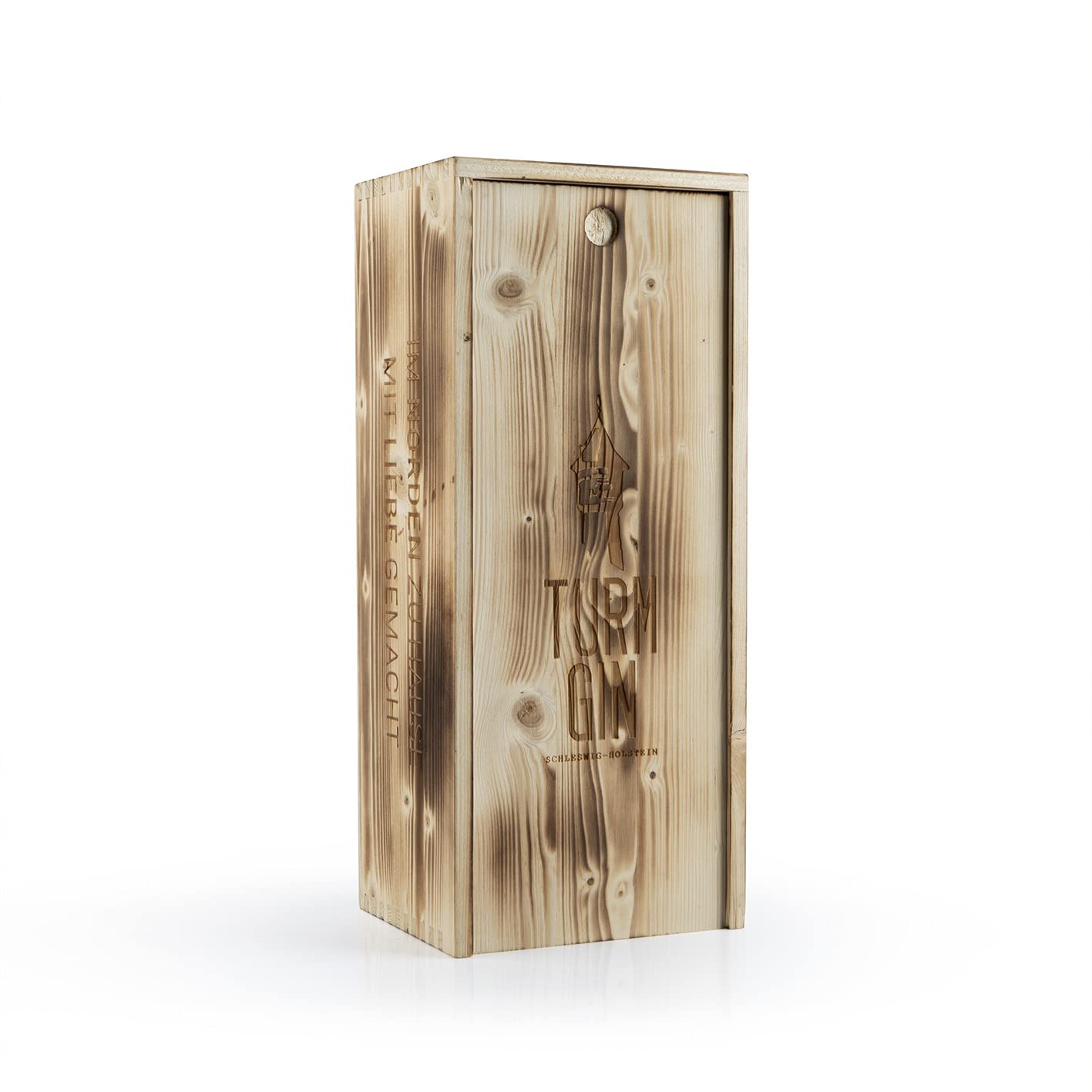 TURM GIN London Dry Gin Magnum-Flasche 1,5L - Echt nordisch, echt gut. | In exklusiver Holz-Geschenkbox | Premium Bio-Gin aus Deutschland 47% | Holsteiner Cox & 15 norddeutsche Botanicals [1,5 Liter]